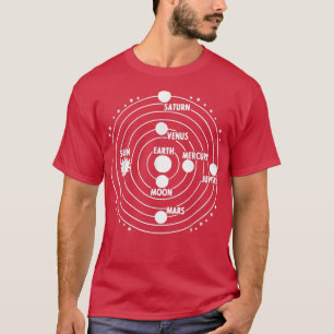 Astronaut Weltraumtag Universum Planeten Moon Star T-Shirt