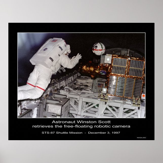Astronaut Winston Scott freischwebende Roboter-Kam Poster (Vorne)