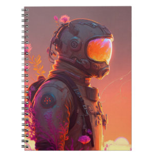 Astronaut World Discovery Painting Human Universe Notizblock