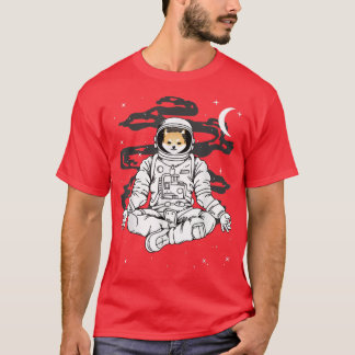 Astronaut Yoga Dogelon Mars ELON-Münze zum Mond T-Shirt