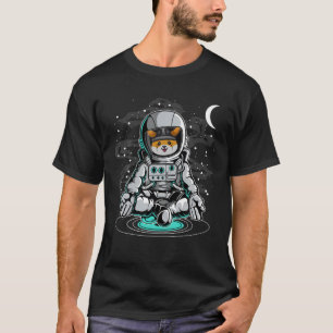 Astronaut Yoga Floki Inu-Münze bis Mondkrypto T T-Shirt