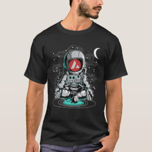 Astronaut Yoga Lawine AVAX Coin Zum Mond Schreien T-Shirt