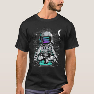 Astronaut Yoga Solana SOL-Münze zum Krypto des Mo T-Shirt
