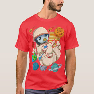 Astronaut Zoo Tier Weltraum Reise Planeten Cu T-Shirt