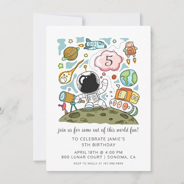 Astronaut zum ersten Geburtstag (Vorderseite)