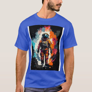 Astronauten Aquarellbilder Abstrakte Kunst T-Shirt