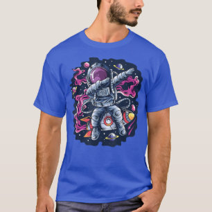 Astronauten Dabbing Dance Space Rocket mit Stars P T-Shirt