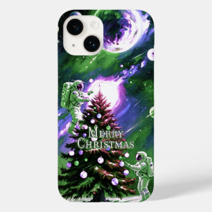 Astronauten dekorieren Christbaum im Weltraum Case-Mate iPhone 14 Hülle