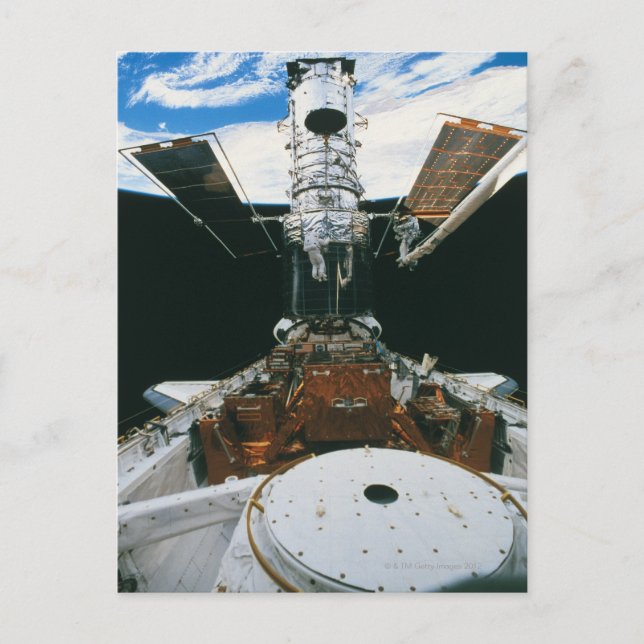 Astronauten der Raumfähre Postkarte (Vorderseite)