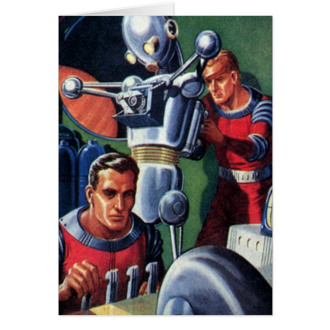 Astronauten der Vintagen Science Fiction, die eine (Vorne)