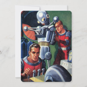 Astronauten der Vintagen Science Fiction, die eine