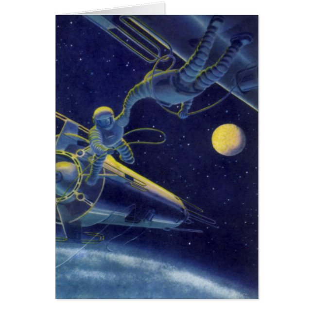 Astronauten der Vintagen Science Fiction im Weltra (Vorne)