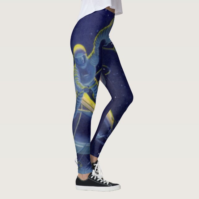 Astronauten der Vintagen Science Fiction im Weltra Leggings (Rechts)