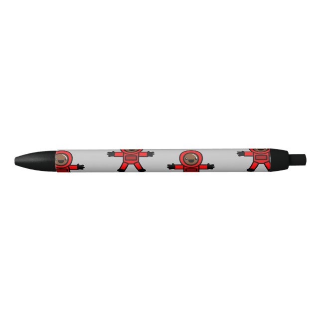 Astronauten des roten Anzugs auf grau Kugelschreiber (Vorderseite)