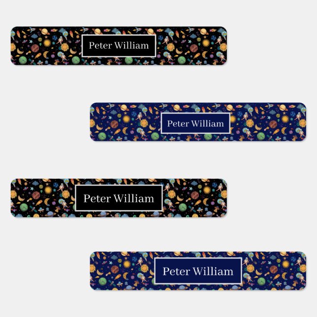 Astronauten, die die Raumfahrt in die Schule schic Etiketten (Gruppe)