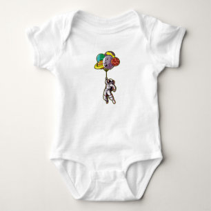 Astronauten fliegen ins All Baby Strampler