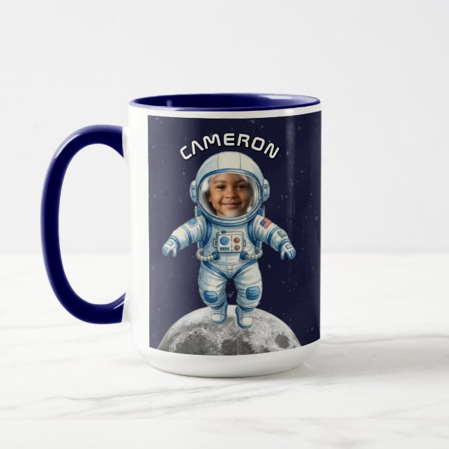 Astronauten-Foto Weltraum Mond Kinder Tasse (Links)