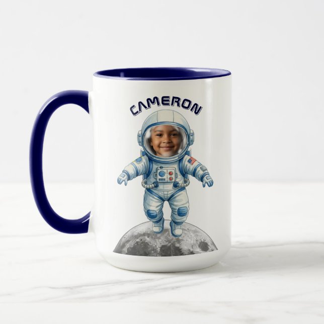 Astronauten-Foto Weltraum Mond Kinder Tasse (Links)