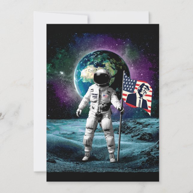 Astronauten für Trump 2024 Einladung (Vorderseite)