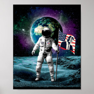 Astronauten für Trump 2024 Einladung Poster