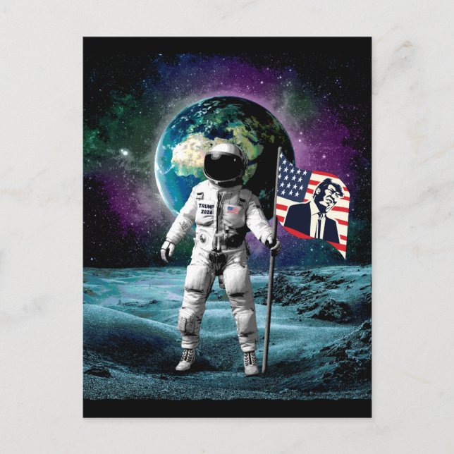 Astronauten für Trump 2024 Einladung Postkarte (Vorderseite)