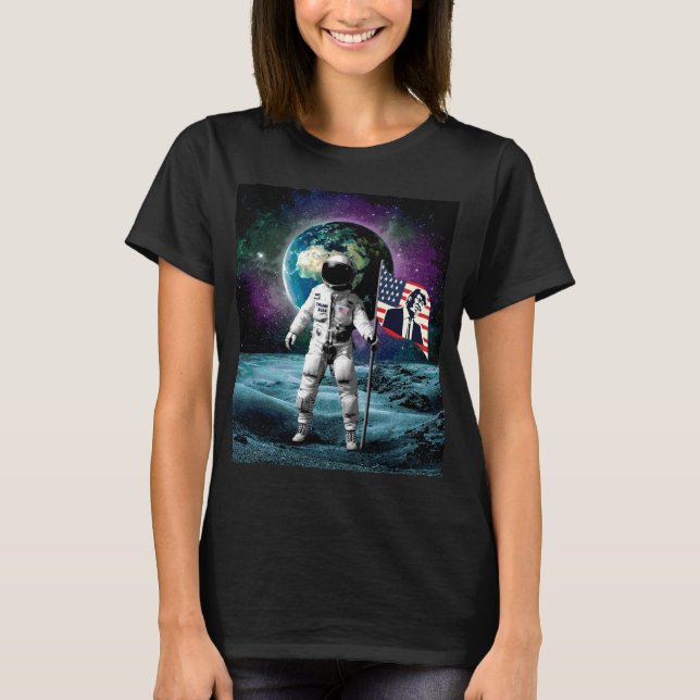 Astronauten für Trump 2024 Einladung T-Shirt (Vorderseite)