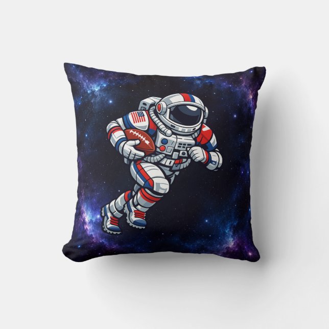 Astronauten-Fußball Kissen (Vorderseite)
