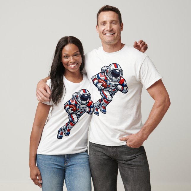 Astronauten-Fußball T-Shirt (Unisex)