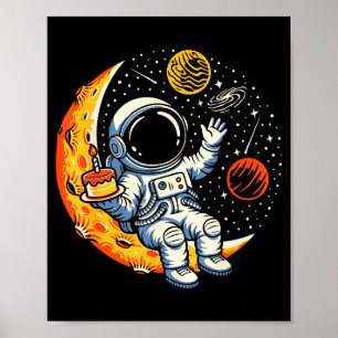 Astronauten-Geburtstagsfeier auf dem Mond Geburtst Poster