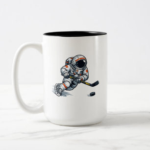 Astronauten Hockey Zweifarbige Tasse