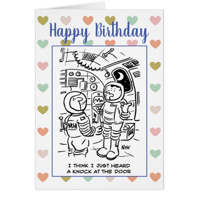 Astronauten im Weltraum denken, es gibt einen Knoc (Vorne)