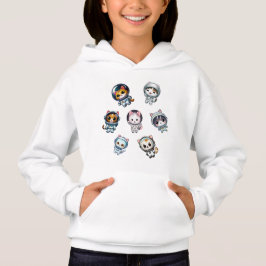 Astronauten im Weltraum mit Freunden Hoodie