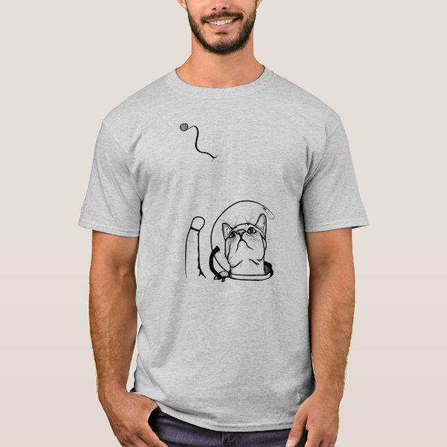 Astronauten-Katzen-Shirt T-Shirt (Vorderseite)