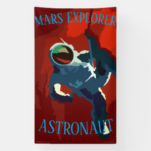 Astronauten Mars Explorer Weltraumreise Banner