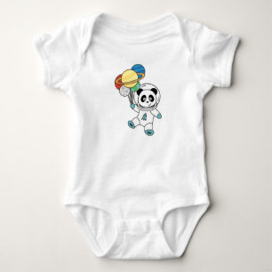 Astronauten Pandas Planet Earth Space Baby Strampler