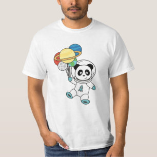 Astronauten Pandas Planet Earth Space T-Shirt