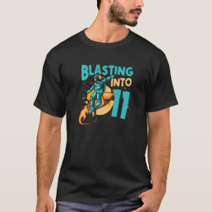 Astronauten Planet Raumschiff 11. Geburtstag 1 T-Shirt