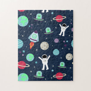 Astronauten Planeten Raketen und Aliens Puzzle