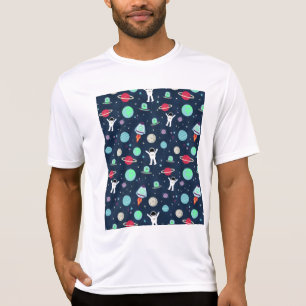 Astronauten Planeten Raketen und Aliens T-Shirt