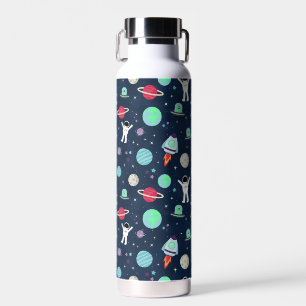 Astronauten Planeten Raketen und Aliens Trinkflasche
