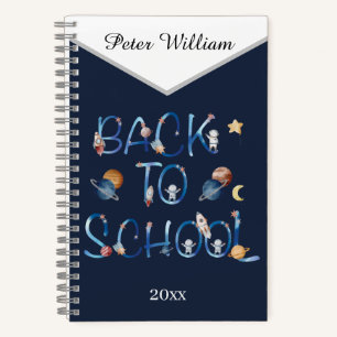 Astronauten Planeten Weltraum, Zurück zur Schule  Notizbuch