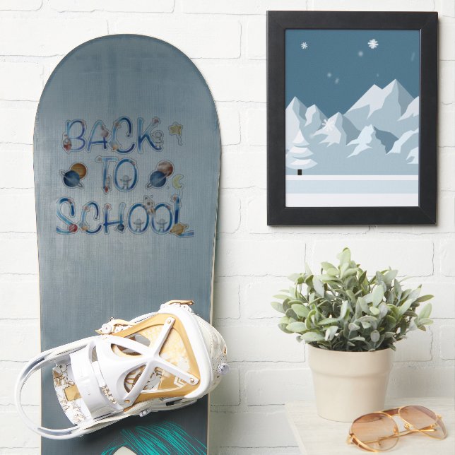 Astronauten Planets Space, zurück zur Schule Aufkleber (Snowboard)