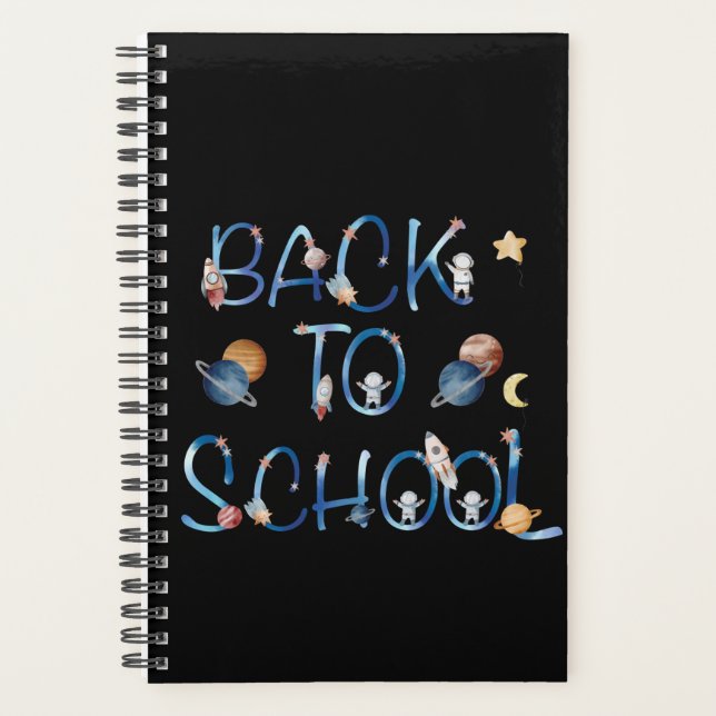Astronauten Planets Space, zurück zur Schule Planer (Vorderseite)