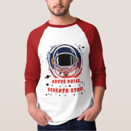 Astronauten-Porträt-Ärmel Raglan-Shirt T-Shirt