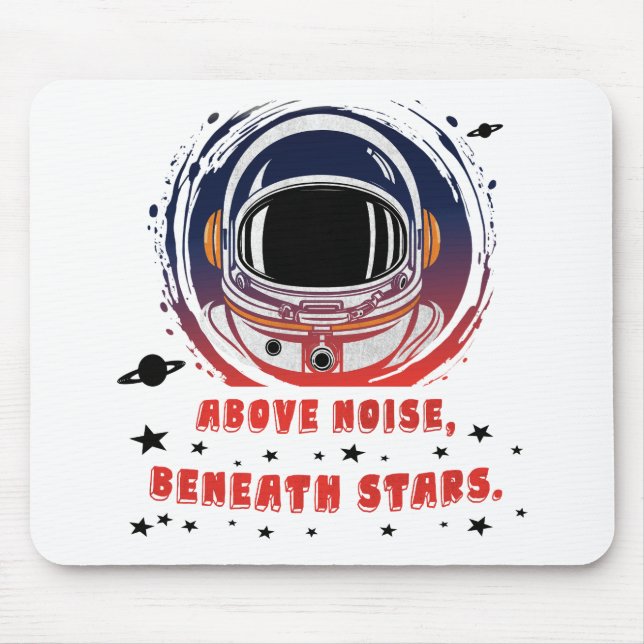 Astronauten-Porträt-Design - Mauspad (Vorne)