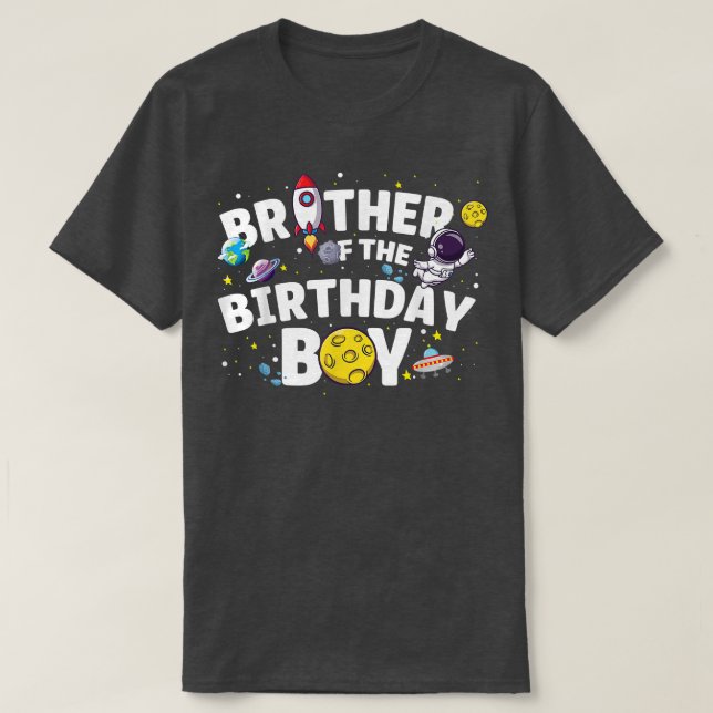 Astronauten Raumfahrt-Thema Bruder der Birthda T-Shirt (Design vorne)