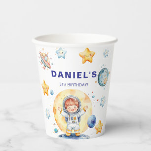 Astronauten Raumfahrt-Themed Custom Birthday Party Pappbecher