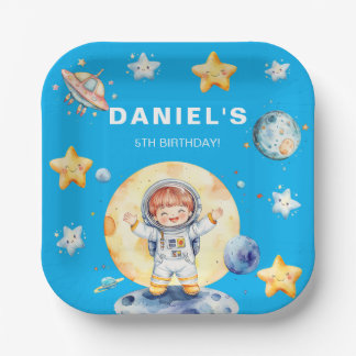 Astronauten Raumfahrt-Themed Custom Birthday Party Pappteller