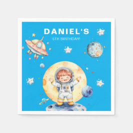 Astronauten Raumfahrt-Themed Custom Birthday Party Serviette
