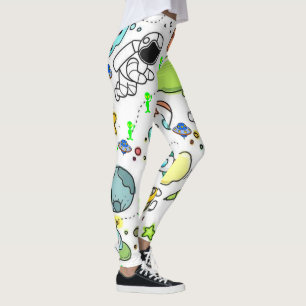 Astronauten Raumschiffe Aliens Leggings